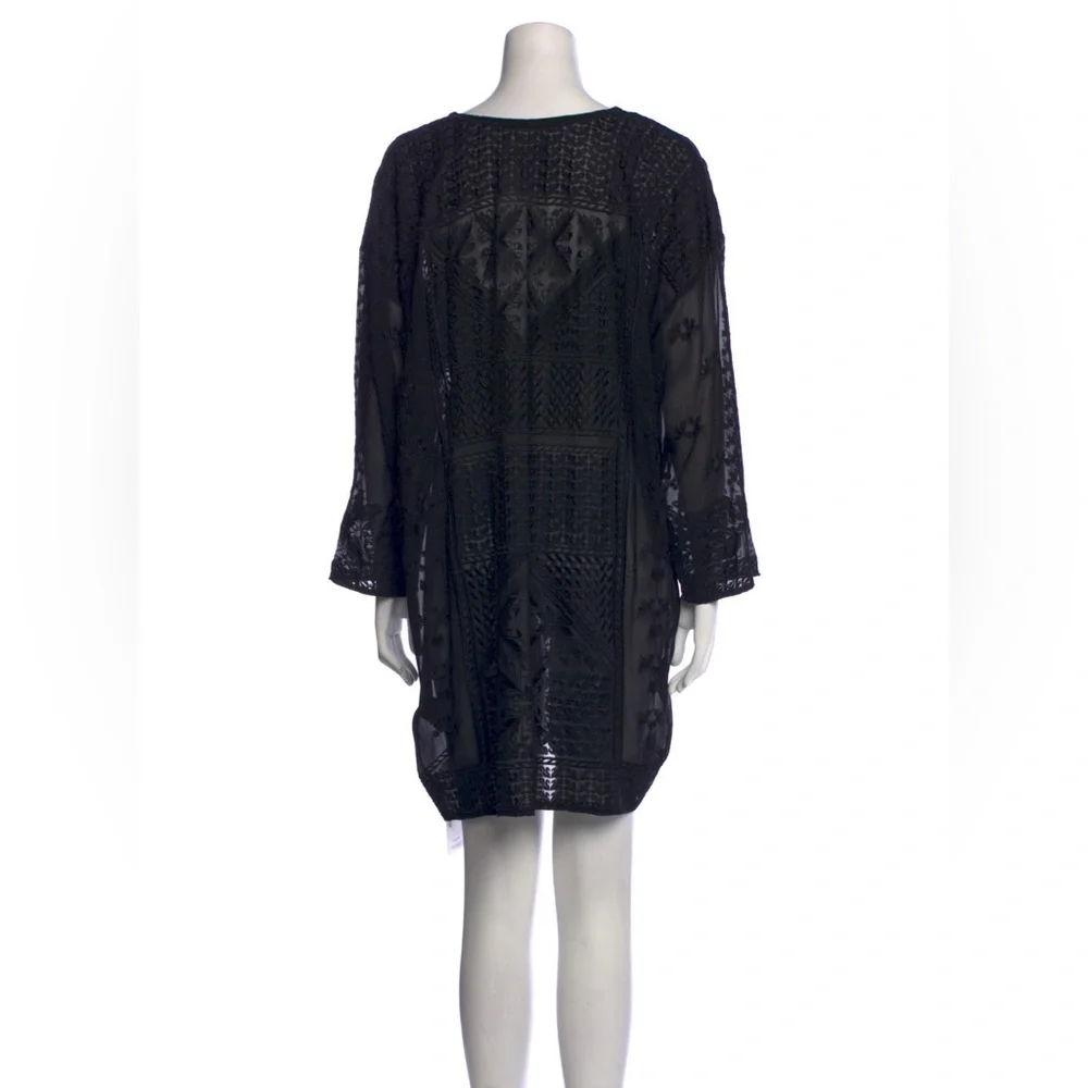 SOLD // Isabel Marant Embroidered Silk Dress Black Size 36 / Small - Picture 4 of 14